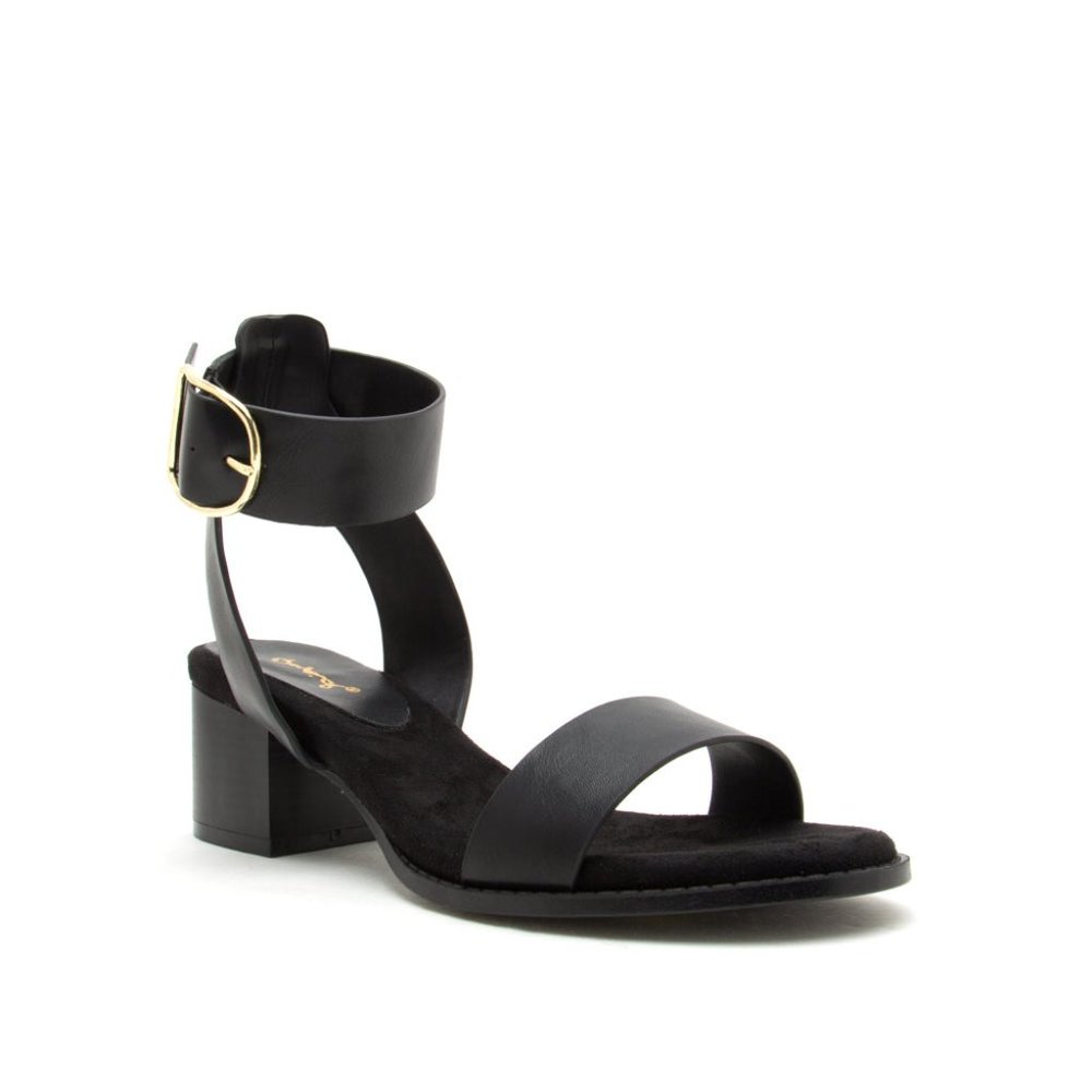 Black Open Toe Block Heel Sandals - image 4